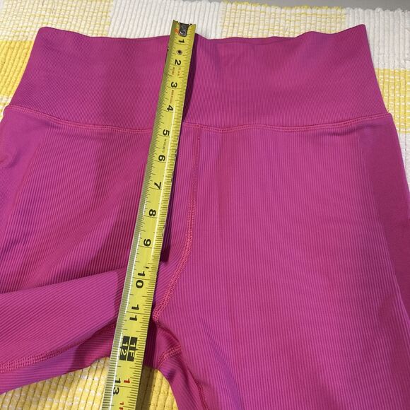 Athleta Hot Pink Aurora Seamless Ribbed High Rise Tight Leggings Large - Picture 12 of 15